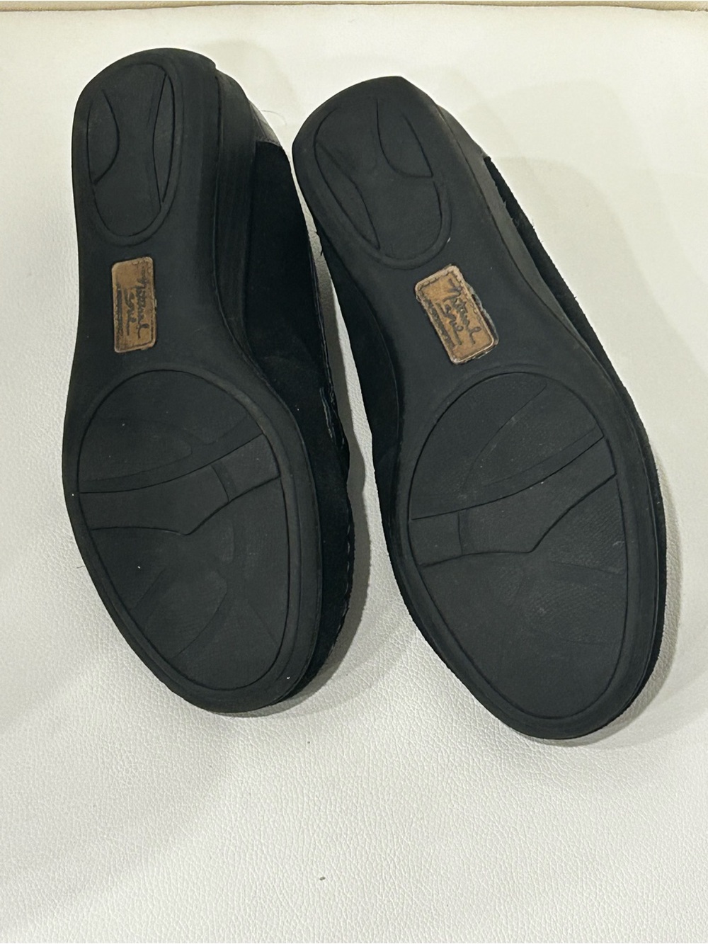 Natural Soul Black Suede Slip-On Loafers with Silver Buckle - Picture 6 of 6